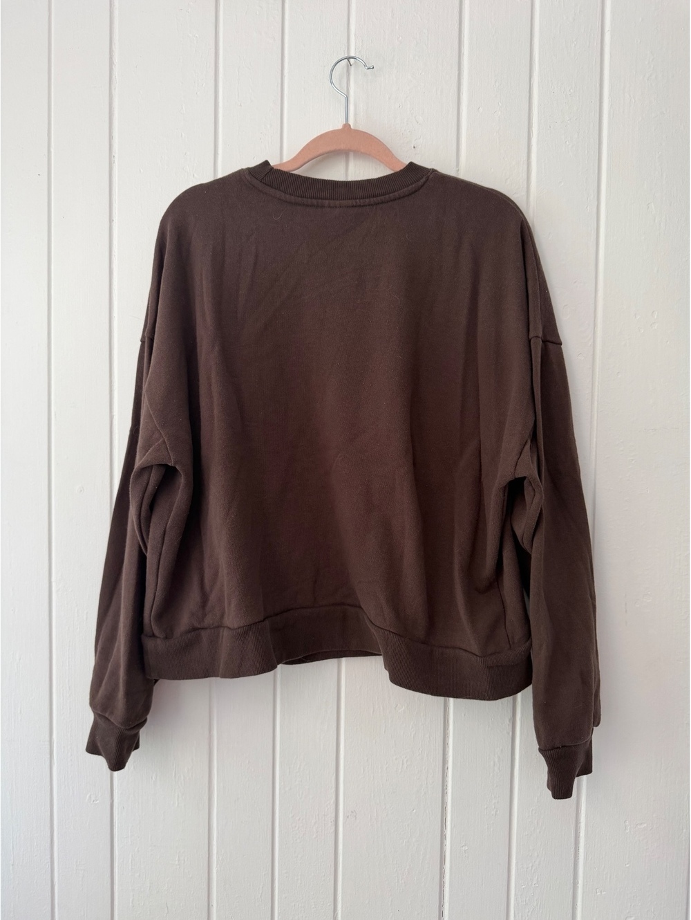 Peanuts by Schulz Brown Crewneck Sweatshirt with Snoopy and Woodstock Heartprint - Picture 2 of 7